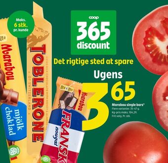 Coop 365 Marabou chokoladebar mjölk choklad tilbud