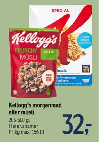 Føtex Kelloggs müsli tilbud