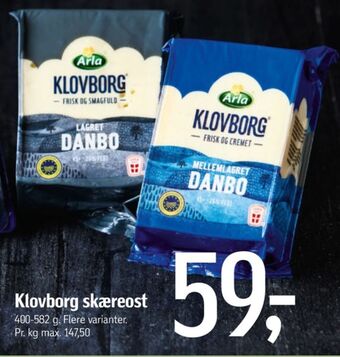 Føtex Klovborg skæreost danbo mellemlagret tilbud