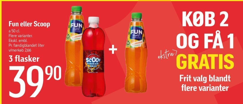 Føtex Fun konc. læskedrik tilbud