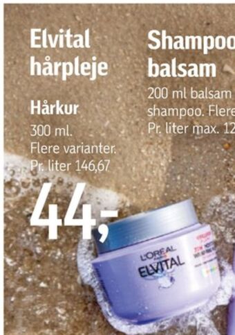 Føtex Elvital hårkur tilbud