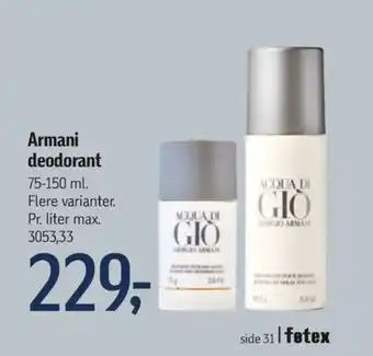 Acqua di giô pour homme deodorant