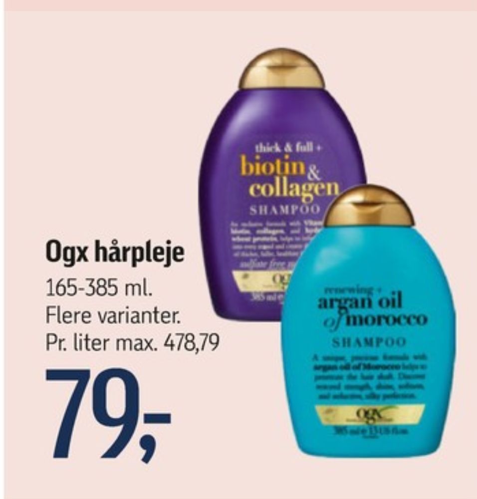 Føtex Ogx shampoo tilbud