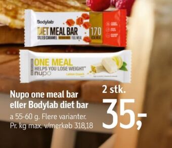 Føtex Nupo måltidserstatning one meal bar lemon crunch tilbud