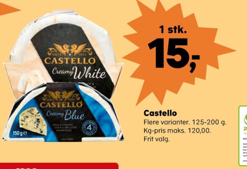 Kvickly Creamy white skimmelost tilbud