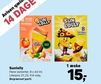 Kvickly Sun lolly is frys selv tilbud