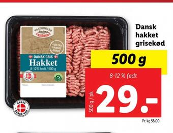 Lidl Vilstrupgård hakket grisekød tilbud