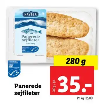 Lidl Havblå sejfilet tilbud