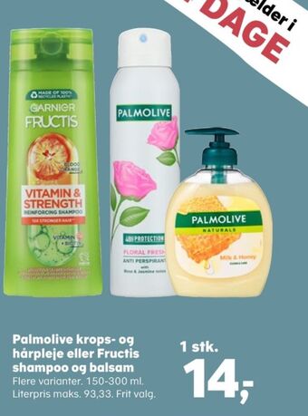 Kvickly Fructis shampoo tilbud