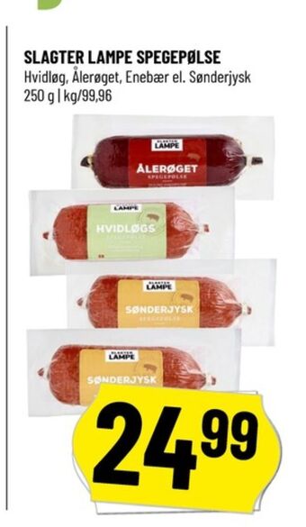 Slagter lampe sønderjysk spegepølse