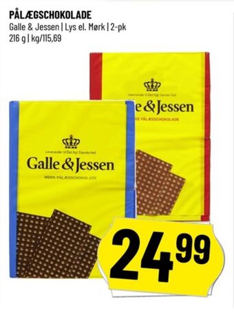 Galle & jessen pålægschokolade mælk