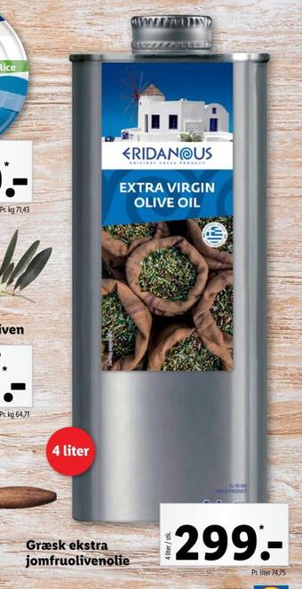 Lidl Eridanous olivenolie tilbud