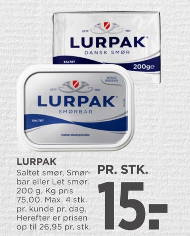 MENY Lurpak smør tilbud