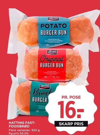 MENY Hatting burgerboller tilbud
