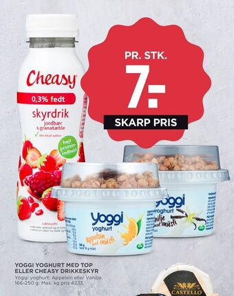 MENY Yoggi yoghurt appelsin med müsli top tilbud