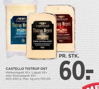 MENY Tistrup mejeri skæreost mellemlagret tilbud