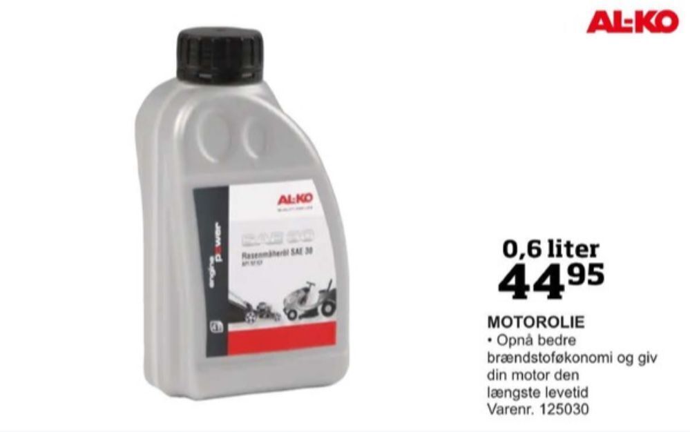 Bygma Al-ko motorolie tilbud