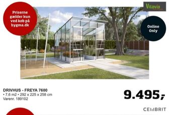 Bygma Vitavia drivhus tilbud
