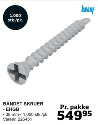 Bygma Knauf skruer tilbud