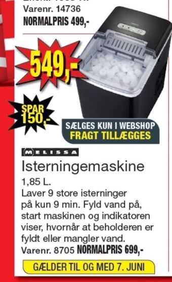Harald Nyborg Melissa isterningemaskine tilbud