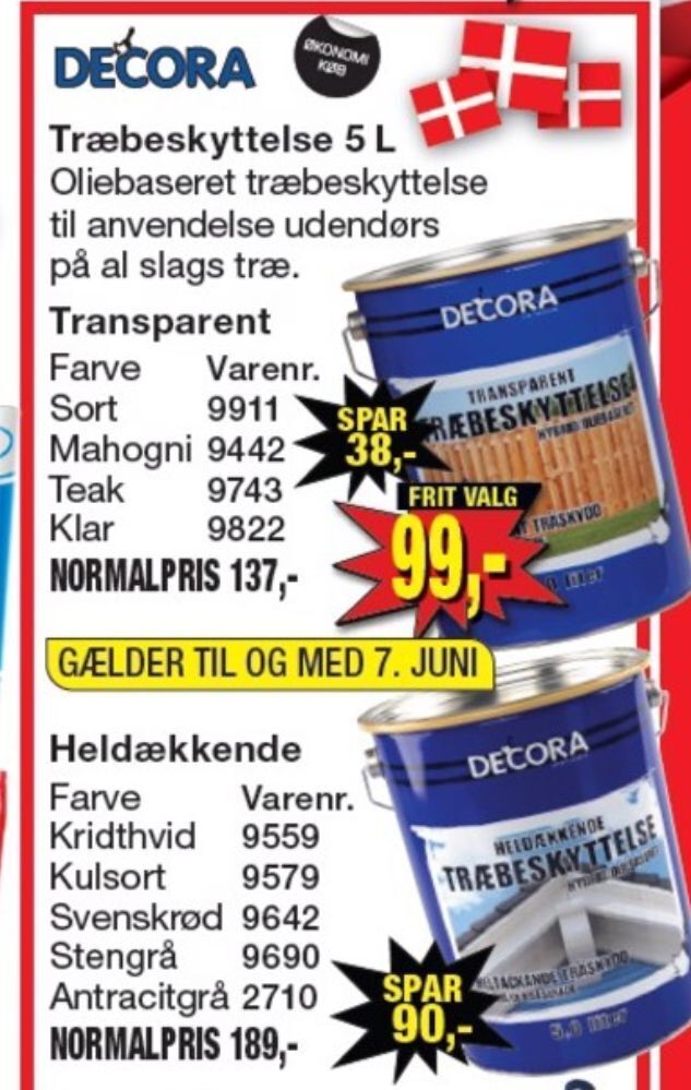 Harald Nyborg Decora træbeskyttelse tilbud