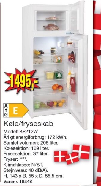 Harald Nyborg Wasco køle/fryseskab tilbud