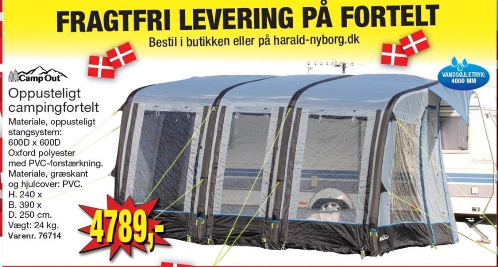 Harald Nyborg Camp out fortelt tilbud