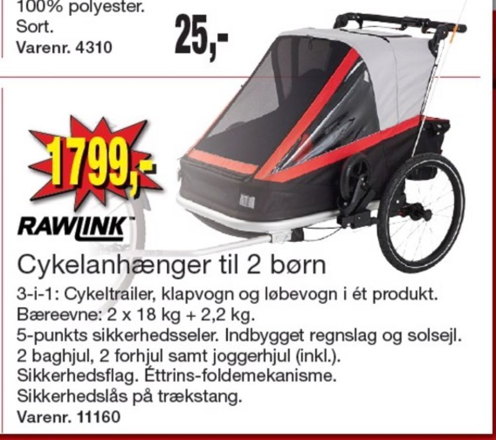 Harald Nyborg Rawlink cykelanhænger tilbud