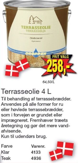Harald Nyborg Droppen træolie tilbud