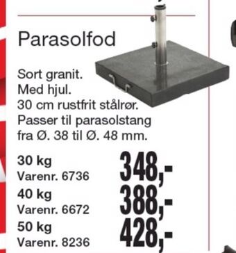 Harald Nyborg Ukendt parasolfod tilbud