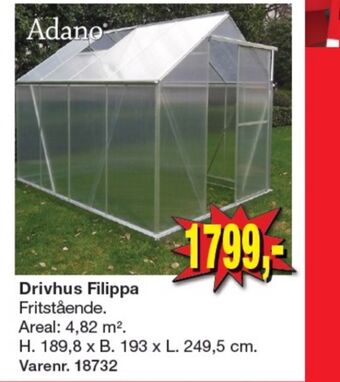 Harald Nyborg Adano drivhus tilbud