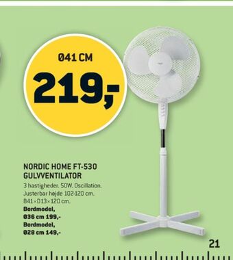 XL-BYG Nordic home culture gulvventilator tilbud