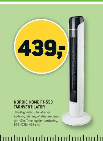 XL-BYG Nordic home culture gulvventilator tilbud