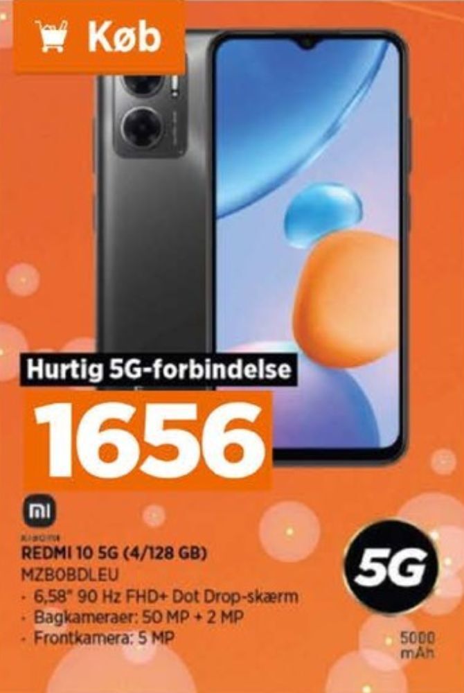 Power Redmi 10 mobiltelefon tilbud