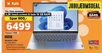 Power Lenovo bærbar pc tilbud