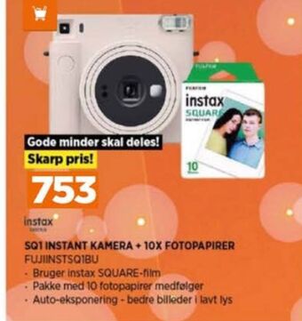 Power Instax kamera tilbud