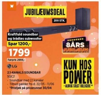 Power Lg soundbar tilbud