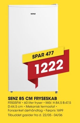 Punkt1 Senz fryseskab tilbud