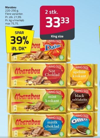 Fleggaard Daim chokoladeplade tilbud
