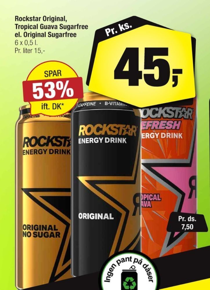 Calle Refresh tropical guava energidrik tilbud