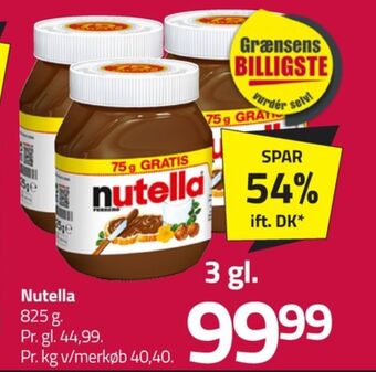 Fleggaard Nutella smørepålæg tilbud