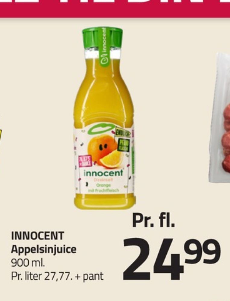 Fleggaard Innocent appelsinjuice med frugtkød tilbud