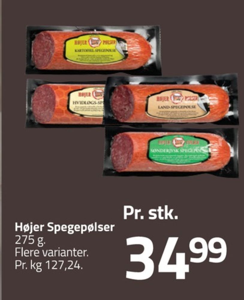 Fleggaard Højer pølser landspegepølse tilbud
