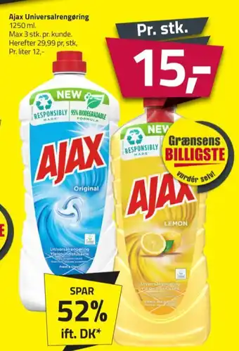 Fleggaard Ajax rengøringsmiddel tilbud