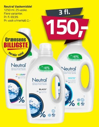 Fleggaard Neutral vaskemiddel-flydende tilbud