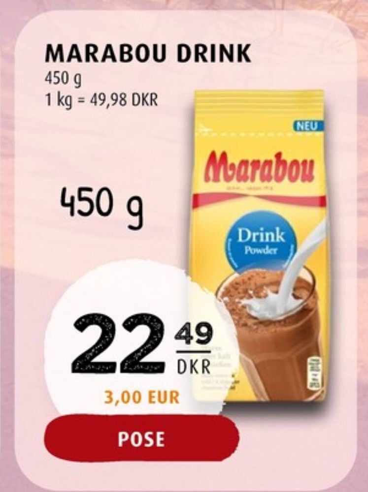 Scandinavian Park Marabou kakaodrikspulver tilbud