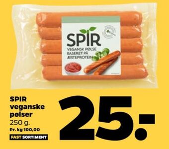 Netto Spir vegetarpølser tilbud