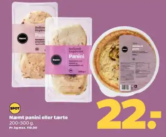 Netto Næmt panini tilbud