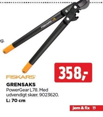 jem & fix FISKARS GRENSAKS tilbud