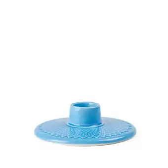 Lyngby porcelæn rhombe color h3 kronelysestage blå